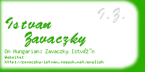 istvan zavaczky business card